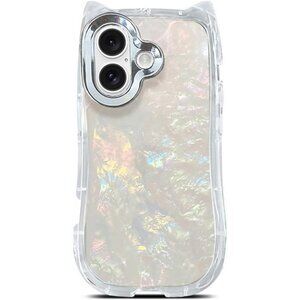 iPhone 16 and 16 Pro Case 3D Kawaii Cat Ears Glitter Bling Shell iphone case